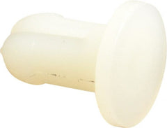 Made in USA - 0.24" to 0.243" Hole Diam, 0.535" OAL, Split Shank, Nylon Panel Rivet - 0.47" Length Under Head, 0.3" Material Thickness, 29/64" Head Diam - Exact Tooling