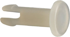 Made in USA - 0.118" Hole Diam, 7/16" OAL, Split Shank, Nylon Panel Rivet - 0.404" Length Under Head, 0.32" Material Thickness, 15/64" Head Diam - Exact Tooling
