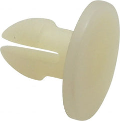 Made in USA - 0.29" Hole Diam, 0.585" OAL, Split Shank, Nylon Panel Rivet - 0.505" Length Under Head, 1/4" Material Thickness, 11/16" Head Diam - Exact Tooling