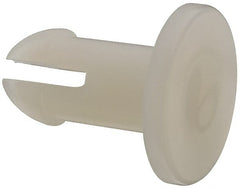 Made in USA - 0.242" Hole Diam, 0.609" OAL, Split Shank, Nylon Panel Rivet - 0.55" Length Under Head, 3/8" Material Thickness, 1/2" Head Diam - Exact Tooling