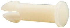 Made in USA - 0.35" to 0.36" Hole Diam, 1.46" OAL, Split Shank, Nylon Panel Rivet - 1.4" Length Under Head, 1.02" Material Thickness, 1/2" Head Diam - Exact Tooling