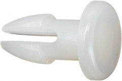 Made in USA - 0.16" Hole Diam, 0.45" OAL, Split Shank, Nylon Panel Rivet - 0.395" Length Under Head, 0.195" Material Thickness, 0.31" Head Diam - Exact Tooling