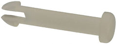 Made in USA - 0.093" Hole Diam, 0.595" OAL, Split Shank, Nylon Panel Rivet - 0.545" Length Under Head, 0.46" Material Thickness, 0.155" Head Diam - Exact Tooling