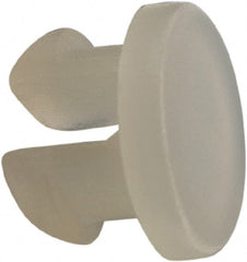 Made in USA - 0.16" Hole Diam, 0.18" OAL, Split Shank, Nylon Panel Rivet - 0.14" Length Under Head, 0.08" Material Thickness, 15/64" Head Diam - Exact Tooling
