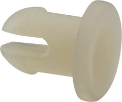 Made in USA - 0.195" Hole Diam, 0.34" OAL, Split Shank, Nylon Panel Rivet - 0.29" Length Under Head, 0.18" Material Thickness, 0.32" Head Diam - Exact Tooling