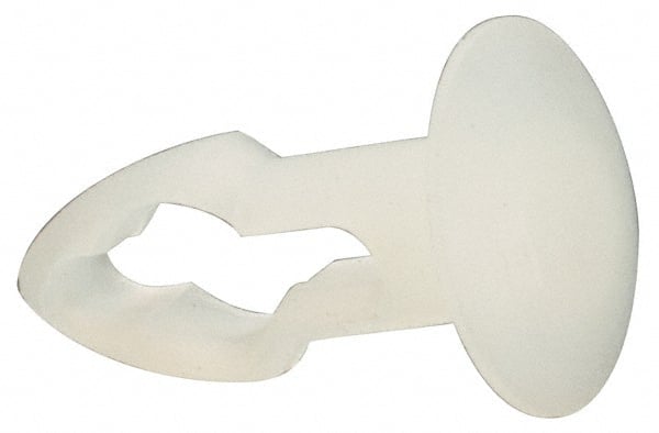 Made in USA - 5/32" Hole Diam, Keyhole Shank, Nylon Panel Rivet - 7/32" Material Thickness, 5/16" Head Diam - Exact Tooling