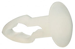 Made in USA - 5/32" Hole Diam, Keyhole Shank, Nylon Panel Rivet - 7/32" Material Thickness, 5/16" Head Diam - Exact Tooling