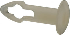 Made in USA - 5/32" Hole Diam, Keyhole Shank, Nylon Panel Rivet - 3/8" Material Thickness, 5/16" Head Diam - Exact Tooling