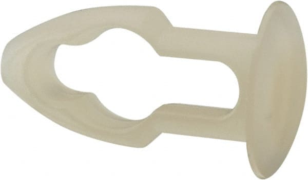 Made in USA - 7/32" Hole Diam, Keyhole Shank, Nylon Panel Rivet - 7/32" Material Thickness, 11/32" Head Diam - Exact Tooling