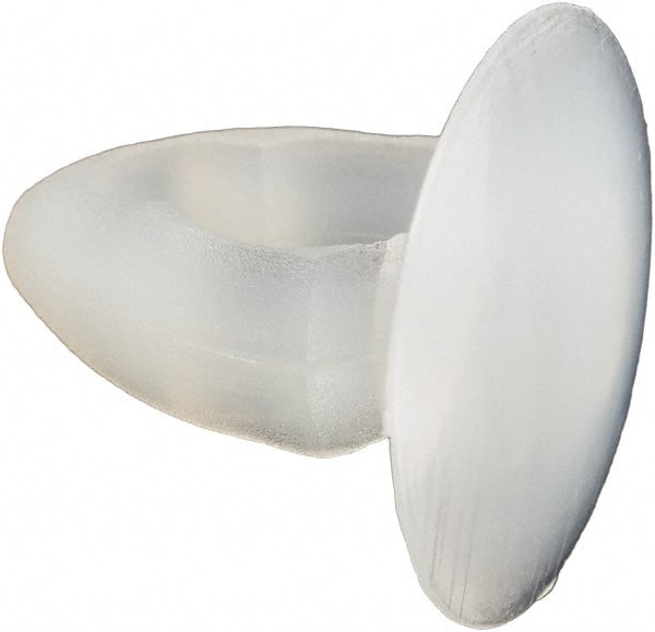 Made in USA - 1/4" to 1/4" Hole Diam, Keyhole Shank, Nylon Panel Rivet - 3/32" Material Thickness, 1/2" Head Diam - Exact Tooling