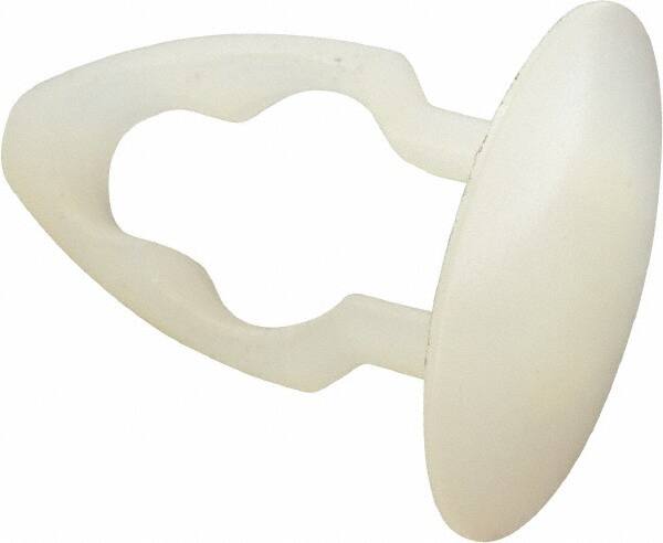 Made in USA - 1/4" to 1/4" Hole Diam, Keyhole Shank, Nylon Panel Rivet - 5/32" Material Thickness, 1/2" Head Diam - Exact Tooling