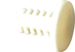 Made in USA - 3/16" Hole Diam, Ratchet Shank, Nylon Panel Rivet - 9/16" Length Under Head, 0.33" Material Thickness, 0.435" Head Diam - Exact Tooling