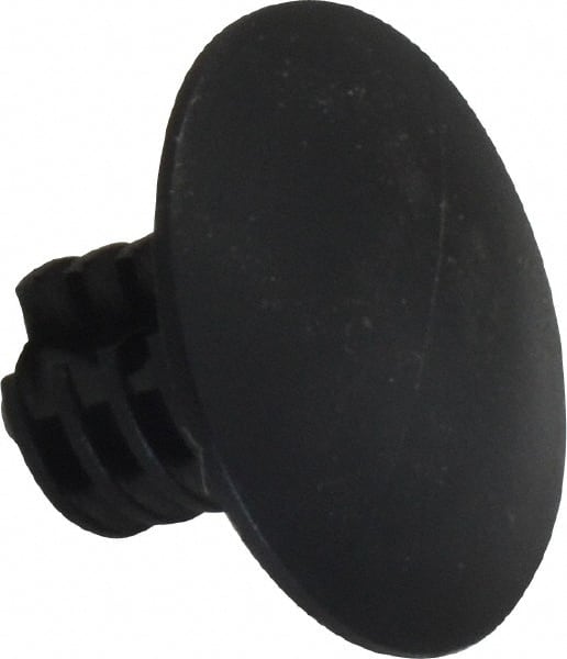 Made in USA - 1/4" to 1/4" Hole Diam, Ratchet Shank, Nylon Panel Rivet - 7/16" Length Under Head, 0.105" to 0.3" Material Thickness, 0.7" Head Diam - Exact Tooling