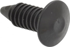 Made in USA - 9/32" Hole Diam, Ratchet Shank, Nylon Panel Rivet - 0.891" Length Under Head, 1/12" to 1/2" Material Thickness, 5/8" Head Diam - Exact Tooling
