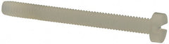 Made in USA - M2.5x0.45 Metric Coarse, 25mm Length Under Head Slotted Drive Machine Screw - Cheese Head, Grade 6/6 Nylon, Uncoated, Without Washer - Exact Tooling