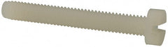 Made in USA - M4x0.70 Metric Coarse, 30mm Length Under Head Slotted Drive Machine Screw - Cheese Head, Grade 6/6 Nylon, Uncoated, Without Washer - Exact Tooling