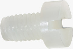 Made in USA - M6x1.00 Metric Coarse, 10mm Length Under Head Slotted Drive Machine Screw - Cheese Head, Grade 6/6 Nylon, Uncoated, Without Washer - Exact Tooling