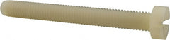 Made in USA - M8x1.25 Metric Coarse, 70mm Length Under Head Slotted Drive Machine Screw - Cheese Head, Grade 6/6 Nylon, Uncoated, Without Washer - Exact Tooling