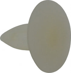 Made in USA - 0.24" to 0.26" Hole Diam, 11/16" OAL, Arrow Shank, Nylon Panel Rivet - 0.632" Length Under Head, 0.095" to 0.218" Material Thickness, 3/4" Head Diam - Exact Tooling
