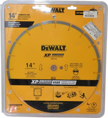DeWALT - 14" Diam, 1" Arbor Hole Diam, Wet & Dry Cut Saw Blade - Diamond-Tipped, Standard Round Arbor - Exact Tooling