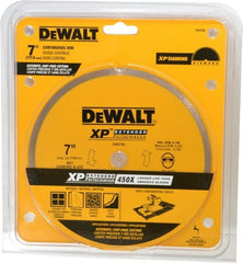 DeWALT - 7" Diam, 5/8" Arbor Hole Diam, Wet & Dry Cut Saw Blade - Diamond-Tipped, Standard Round Arbor - Exact Tooling