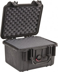Pelican Products, Inc. - 9-11/16" Wide x 9-11/16" Deep x 6-7/8" High, Clamshell Hard Case - Black, Polypropylene - Exact Tooling