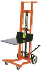 Wesco Industrial Products - 750 Lb Capacity, 54" Lift Height, Hydraulic Platform Base Manually Operated Lift - 54" Minimum Operating Height - Exact Tooling