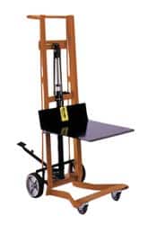 Wesco Industrial Products - 750 Lb Capacity, 54" Lift Height, Hydraulic Platform Base Manually Operated Lift - 54" Minimum Operating Height - Exact Tooling