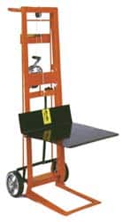 Wesco Industrial Products - 750 Lb Capacity, 54" Lift Height, Winch Platform Base Manually Operated Lift - 54" Minimum Operating Height - Exact Tooling