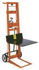 Wesco Industrial Products - 750 Lb Capacity, 54" Lift Height, Winch Platform Base Manually Operated Lift - 54" Minimum Operating Height - Exact Tooling
