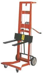 Wesco Industrial Products - 750 Lb Capacity, 54" Lift Height, Winch Platform Base Manually Operated Lift - 5.75" Minimum Operating Height - Exact Tooling