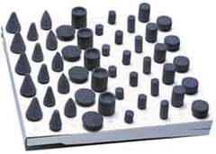 Grier Abrasives - 50 Piece Aluminum Oxide Vitrified Mounted Stone Abrasive Point Set - Includes Shapes A2, A5, A12, A37, A38, W185, W186, W187, W205 & W209 - Exact Tooling