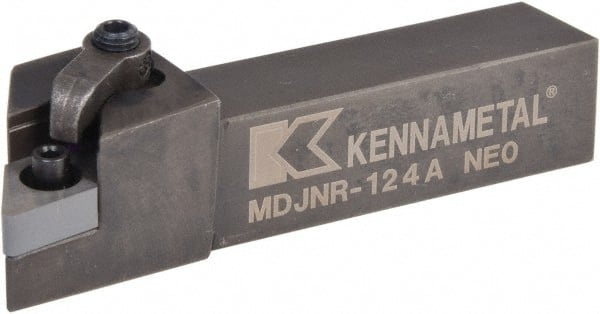Kennametal - MDJN, Right Hand Cut, 3° Lead Angle, 3/4" Shank Height x 3/4" Shank Width, Negative Rake Indexable Turning Toolholder - 4" OAL, DN..43. Insert Compatibility, Series Kenloc - Exact Tooling