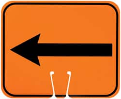 NMC - Left Arrow (Graphic), Plastic Fire and Exit Sign - 12-3/4" Wide x 10-1/2" High - Exact Tooling