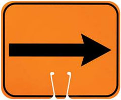 NMC - Right Arrow (Graphic), Plastic Fire and Exit Sign - 12-3/4" Wide x 10-1/2" High - Exact Tooling