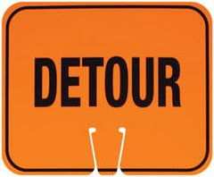 NMC - "Detour", 10-1/2" Long x 12-3/4" Wide, Rigid Plastic Safety Sign - Rectangle, Use for Accident Prevention - Exact Tooling