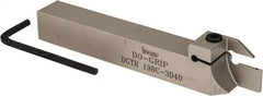 Iscar - External Thread, 0.787" Max Depth of Cut, 3mm Min Groove Width, 6" OAL, Right Hand Indexable Grooving Cutoff Toolholder - 3/4" Shank Height x 3/4" Shank Width, DG.C 3.. Insert Style, DGT Toolholder Style, Series Do-Grip - Exact Tooling