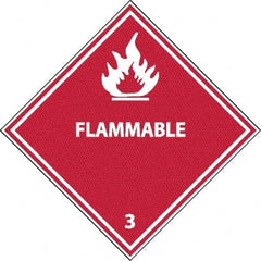 NMC - Flammable DOT Shipping Label - 4" High x 4" Wide - Exact Tooling