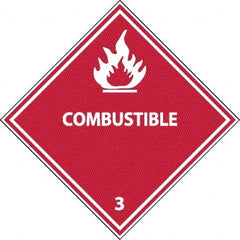 NMC - Combustible DOT Shipping Label - 4" High x 4" Wide - Exact Tooling