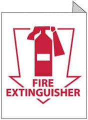 NMC - Fire Extinguisher, Plastic Fire Sign - 8" Wide x 10" High, Glow-in-the-Dark - Exact Tooling