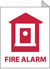 NMC - Fire Alarm, Plastic Fire Sign - 9" Wide x 12" High, Glow-in-the-Dark - Exact Tooling