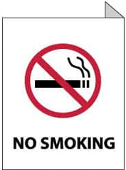 NMC - "Danger - No Smoking", 10" Long x 14" Wide, Pressure-Sensitive Vinyl Safety Sign - Rectangle, 0.004" Thick, Use for Accident Prevention - Exact Tooling