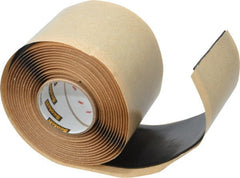 3M - 2" x 10', Black Rubber Electrical Tape - Series 2228, 65 mil Thick, 500 V/mil Dielectric Strength, 9.8 Lb./Inch Tensile Strength - Exact Tooling
