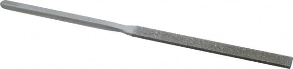 Strauss - 8-1/2" OAL Coarse Equalling Needle Diamond File - 7/16" Wide x 7/64" Thick, 4-3/8 LOC, 181 Grit - Exact Tooling