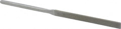 Strauss - 8-1/2" OAL Fine Equalling Needle Diamond File - 7/16" Wide x 7/64" Thick, 4-3/8 LOC, 91 Grit - Exact Tooling