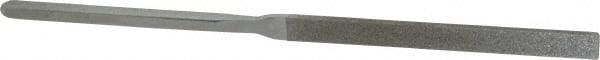 Strauss - 8-1/2" OAL Medium Equalling Needle Diamond File - 7/16" Wide x 7/64" Thick, 4-3/8 LOC, 126 Grit - Exact Tooling