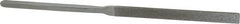 Strauss - 8-1/2" OAL Medium Equalling Needle Diamond File - 7/16" Wide x 7/64" Thick, 4-3/8 LOC, 126 Grit - Exact Tooling