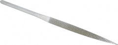 Strauss - 8-1/2" OAL Coarse Three Square Needle Diamond File - 3/8" Wide x 3/8" Thick, 4-3/8 LOC, 181 Grit - Exact Tooling