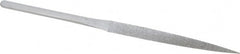 Strauss - 8-1/2" OAL Medium Three Square Needle Diamond File - 3/8" Wide x 3/8" Thick, 4-3/8 LOC, 126 Grit - Exact Tooling