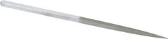 Strauss - 8-1/2" OAL Medium Square Needle Diamond File - 1/4" Wide x 1/4" Thick, 4-3/8 LOC, 126 Grit - Exact Tooling